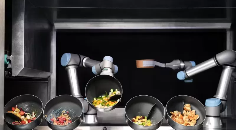 Conheça o robô cozinheiro que prepara comida em 4 minutos e lava pratos sozinho